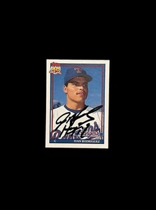 Texas Rangers Ivan "Pudge" Rodriguez firmato Rookie Card Proof foto 3 - Foto 1 di 4