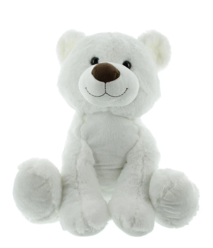 Mel-O-Design Eisbär Teddybär Kuscheltier Weiß 35 cm x 38 cm x 32 cm Plüschtier