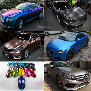 Entire Car Wrap Hot Pearl Metal Satin Matte Chrome Vinyl Sticker Stretchable CB - Picture 1 of 62