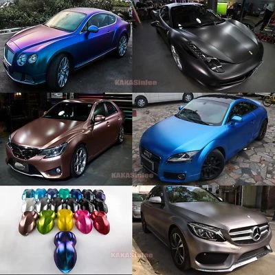 Entire Car Wrap Hot Pearl Metal Satin Matte Chrome Vinyl Sticker Stretchable CB - Image 1 of 4