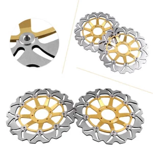 Pair Front Brake Disc Rotors For Honda GL1800 2001-2011 /VFR V-TEC 800 98-2010 - Picture 1 of 6