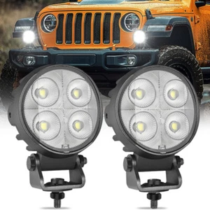 2X 4" 48W Round LED Work Light Flood Driving Fog Lamp For Jeep Off-Road UTV 4WD - Picture 1 of 10