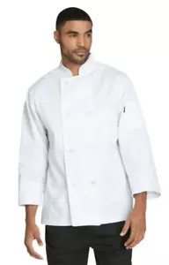 NWT DICKIES CLASSIC 8 BUTTON CHEF COAT WHITE DC45 - Picture 1 of 4
