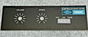 DRAKE CW75 Electronic Keyer Faceplate...New Old Stock - Picture 1 of 4