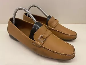 salvatore ferragamo gancini leather womens loafers 9 C - Picture 1 of 10