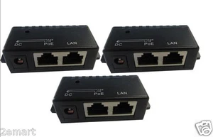 3 Stück x PoE Splitter, PoE Injektor, 2 Port RJ45, 1 Port DC 5,5 mm * 2,1 mm Eingang - Bild 1 von 3