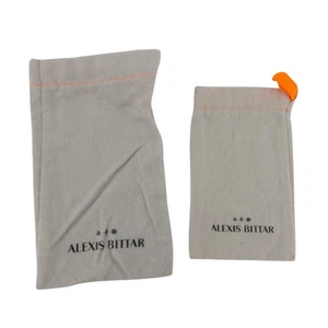Alexis Bittar Dust Bag Set of 2 Drawstring Jewelry Pouch - Picture 1 of 7