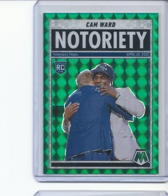 2025 Panini Mosaic - Notoriety Cameron Ward #17 Green Mosaic Prizm (RC) - Image 1 of 2