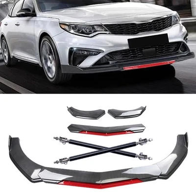 Front Bumper Lip Splitter Spoiler carbon fiber For 2011-19 Kia Optima Body Kits Foto 1 de 4