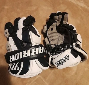 Warrior Riot Lacrosse 12" Gloves Rio12 Black White VaporTek - Picture 1 of 8