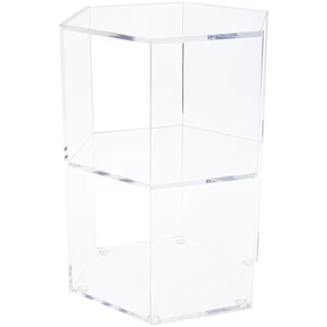 Plymor Clear Acrylic Open-Front Display Case, 1 Shelf, 12" H x 9.5" W x 8.25" D - Picture 1 of 1