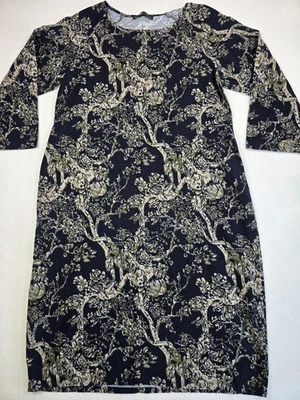 Zanzea Kaftan XXL Floral Print Dress 3/4 Sleeve 100% Cotton Boho Pockets - Image 1 of 4