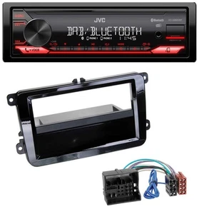 JVC Bluetooth USB DAB MP3 Autoradio für VW T6 2015-2019 Klavierlack schwarz - Bild 1 von 7