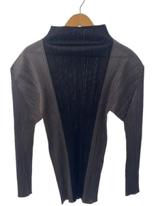 ISSEY MIYAKE Bluse PLEATS PLEASE MIY Langarm GRATIS Polyester grau gebraucht - Bild 1 von 5