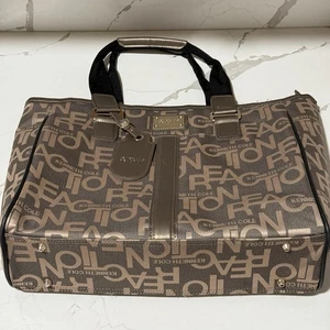Kenneth Cole Reaction beige Aktentasche Messenger Laptoptasche Tasche Logo - Bild 1 von 9