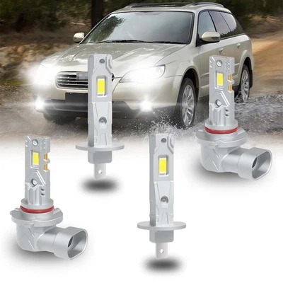 Kit de lâmpadas de faróis de LED para Subaru Outback 2000-2004 feixe alto/baixo H1+9005 - Imagem 1 de 4