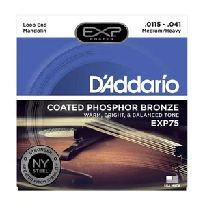 D'Addario EXP75 Coated Phosphor Bronze Medium Mandolin Strings .0115 - .041 - Picture 1 of 2