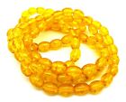 Yellow Gold Crackle Glass Beads - 8mm X 6mm - One Strand (95+ Beads) P00225xg