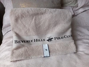 Polo Club Ralph Lauren Beverly Hills Badetuch Beige Baumwolle 130 x 70 cm Neu mit Etikett - Bild 1 von 9