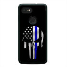 Usa Flag Skull Police Thin Blue Line Phone Case Cover For Google Pixel 3 3Xl 2Xl