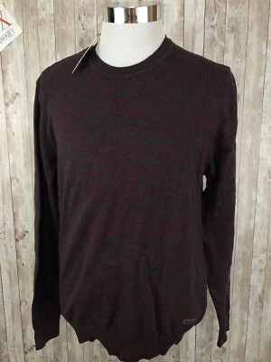 Mustang Sweater Mens Medium Pullover Shirt Knit Gray Red Lightweight N35 - Image 1 of 4