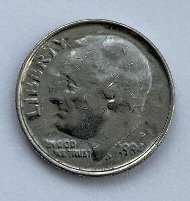 1994 Roosevelt Dime Struck Through Capped Die Mint Error Coin - Image 1 of 4