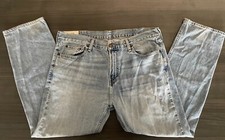 Hollister Classic Straight Mid-Rise Jeans Mens 36x30 Light Wash Blue Denim
