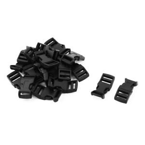 Backpack Plastic Replacement Strap Quick Release Buckle Black 20 Pcs