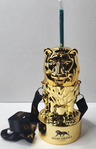 MGM Grand Las Vegas Bank Cup Gold Lion Leo Casios Plastic 10” Tall - READ DESC. - Picture 1 of 12