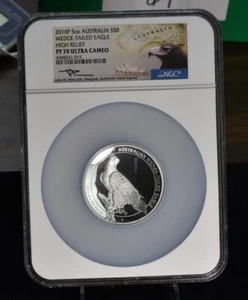 2016 5 oz Wedge Tailed Eagle 5 oz NGC PF-70 UC Mercanti w/ Box & COA - Picture 1 of 6