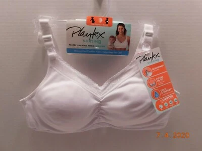 Playtex Nursing Pretty Shaping Foam WireFree Bra 3XLarge White US3002 NWT - Imagem 1 de 4