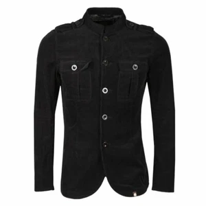 Hübsch grüne Herren Crawley Cord Kordel Militärjacke Baumwolle schwarz UVP £ 100 - Bild 1 von 3