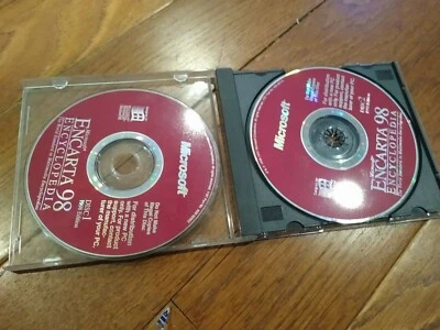 Microsoft Encarta 98 Encyclopedia Disc 1 & 2 Vintage Software - Image 1 of 2