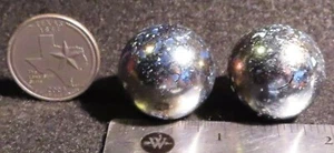 Boulder Murmeln Set 2 Glaskugel Splatter gesprenkelt irisierend WIE BESEHEN 7879 Spielzeug - Bild 1 von 3