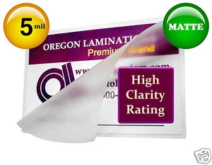5 Mil MATTE 12x18 Menu Hot Laminating Pouches 12 x 18 [100/pack] for 11x17's - Picture 1 of 7