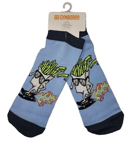 NWT Gymboree Boys Light Blue Socks Fries skateboard Size M (7-8) Shoe Size 13-2 - Picture 1 of 5