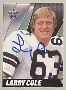 LARRY COLE, 100% AUTHENTISCHE HANDSIGNIERTE SAMMLERKARTE, COWBOYS LEGEND! - Bild 1 von 1