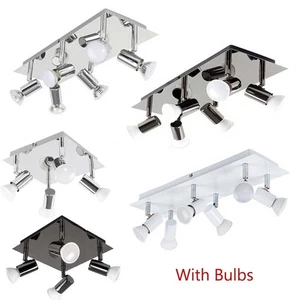 6Way/4Way Ceiling Spot Light LED Adjustable Kitchen Spotlight Bar Lamp with Bulb - Picture 1 of 28