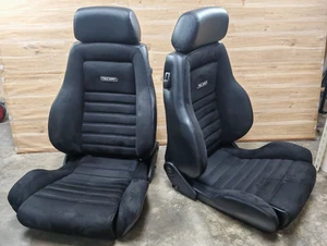 RECARO LS B Pair JDM Authentic Reupholstered Synthetic Leather and Alcantara - Picture 1 of 16