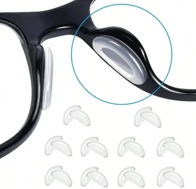 3 pares de almohadillas antideslizantes para nariz de silicona - Juegos de goma transparente para gafas - NUEVO Foto 1 de 4