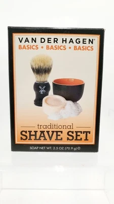 NIB Van Der Hagen Deluxe Shave Soap 2.5 Oz Ceramic Shave Bowl Brush - Image 1 of 4