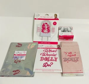 Dolly Parton Party Supply Lot Tablecloth, Napkins, Coasters, Cake Topper, Banner - Picture 1 of 14