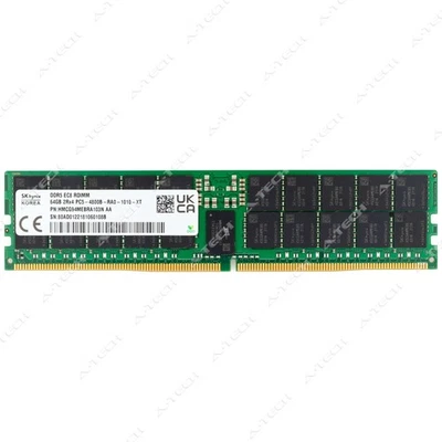 Hynix 64GB DDR5-4800 PC5-38400 2Rx4 EC8 RDIMM Server Memory RAM HMCG94MEBRA103N - Image 1 of 2