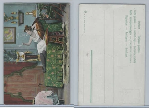 Postal, Alemania, T.E. L. Serle Senssonci, mujer en entrenador (B) - Imagen 1 de 1