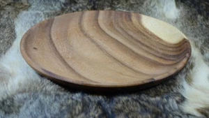Teller aus Akazienholz, 20 cm Mitteralterteller aus Holz urig LARP geölt - Bild 1 von 1