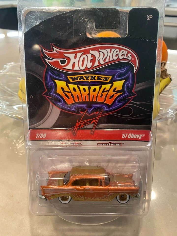 2009 Hot Wheels Garage De Wayne 7/39 '57 CHEVY Cobre Con Real Rider WW Oro DD Sp - Imagen 1 de 1