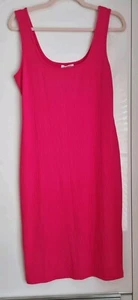 New Pink Womens Bodycon Dress Scoop Neckline Size M - Picture 1 of 4