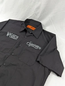 Red Kap Kurzarm Arbeitshemd schwarz Wasatch Brewery Utah West Side Tavern L - Bild 1 von 7