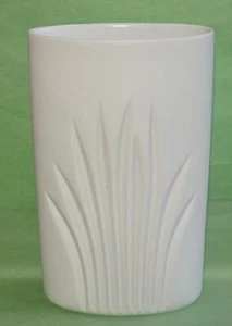 Vaso biscotto porcellana bianca Rosenthal fogliame ceco - Foto 1 di 4