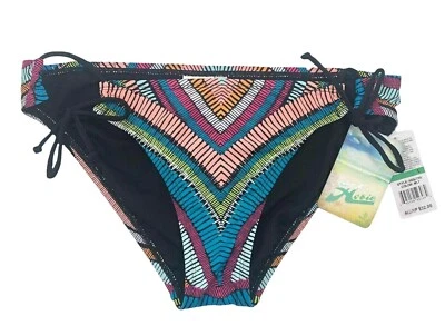 Hobie Multicolor Hipster Bikini Swim Bottom Side Ties Womens Size Large HS8J795 - Image 1 of 4